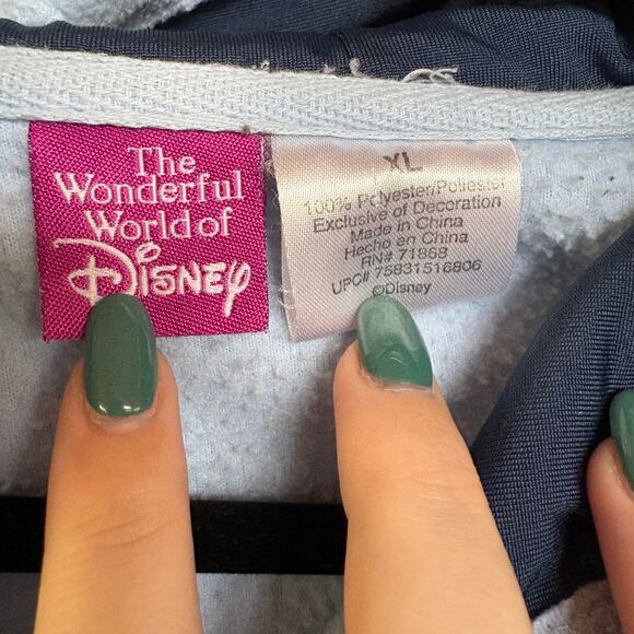 Y2K Disney Vintage Grumpy Fleece Hoodie Sweatshirt Disneyworld Snow White XL - Picture 10 of 11